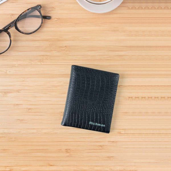 Premium Black Leather Wallet by RICHMAN