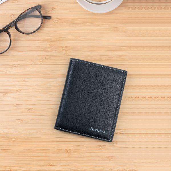 Premium Black Leather Wallet by RICHMAN