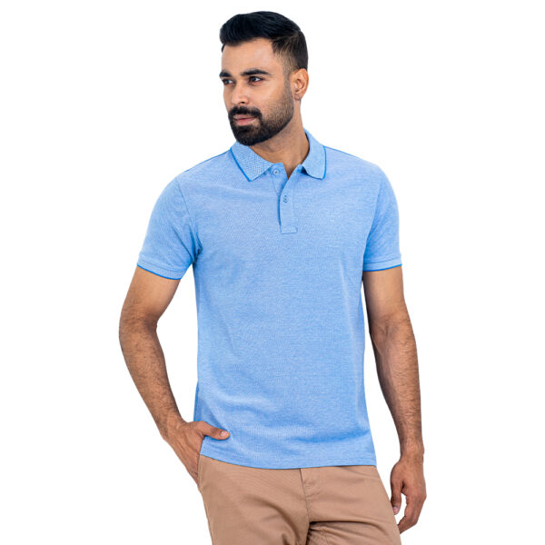 Richman Sky Color Solid Half Sleeve Polo Shirt - RichMan BD