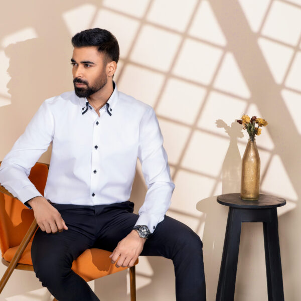 Classic White Party Shirt by RICHMAN