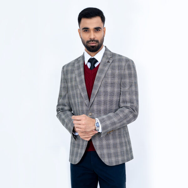 Richman Classic Ash Textured Slim Fit Blazer