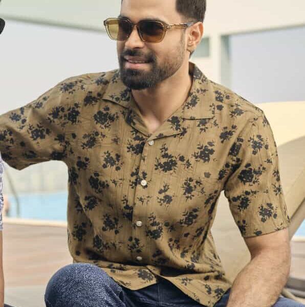 Richman Olive Floral Printed Half Sleeve Hawaiian Shirt