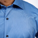 Richman Men’s Blue Color Premium Slim-Fit Formal Shirt