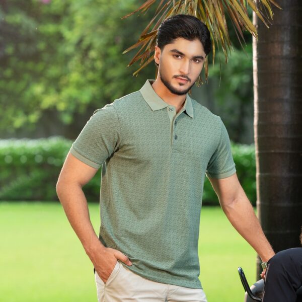 Richman Classic Olive Printed Polo Shirt