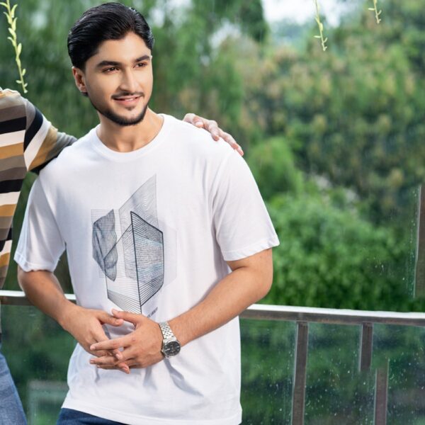 Richman White Color Round Neck T-Shirt Richman White Color Round Neck T-Shirt