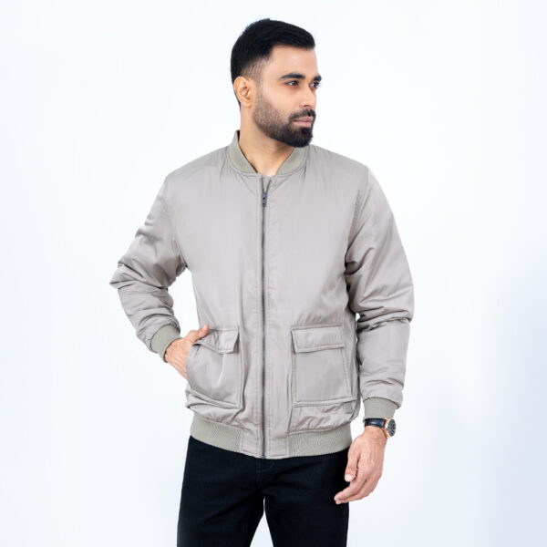 RICHMAN Men’s Lite Olive Color Flap Pocket Jacket