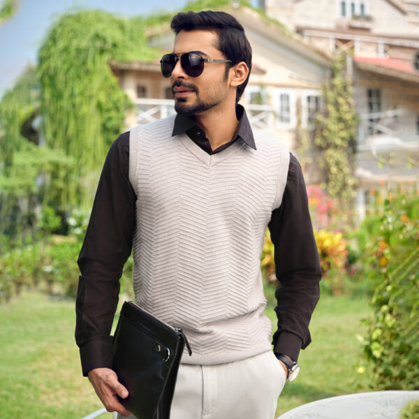 RICHMAN Men’s Dark Grey Color Magy Sweater