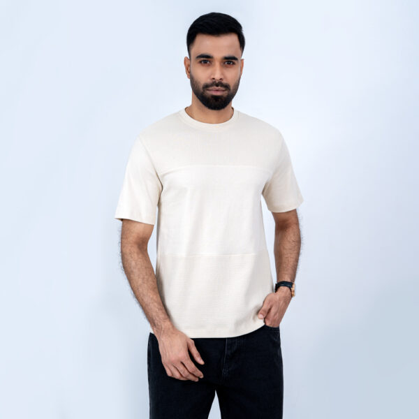 Richman Men’s Round Neck Beige Color Solid T-Shirt Richman Men’s Round Neck Beige Color Solid T-Shirt