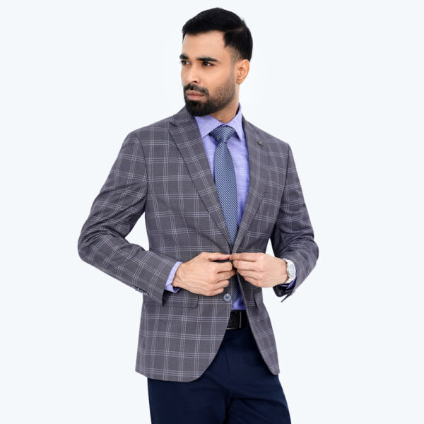 Richman Classic Ash Textured Slim Fit Blazer