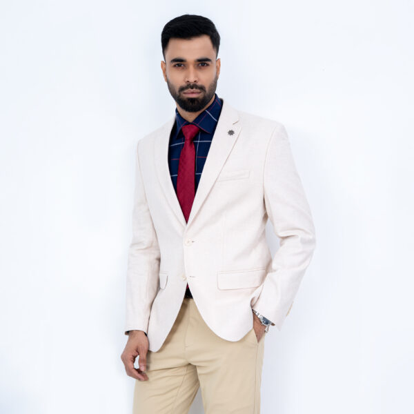 RICHMAN Men’s Slim Fit Lite Beige Color Blazer