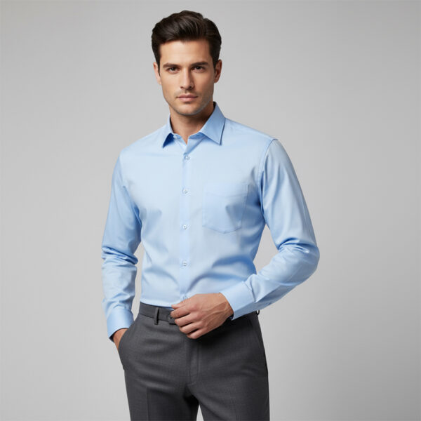 Men’s Sky Color Premium Full Sleeve Regular Fit Formal Shirt