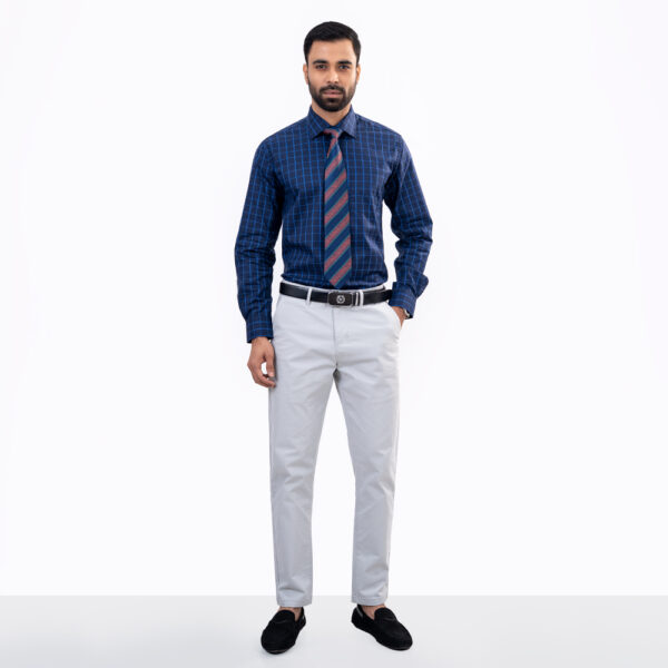 Richman Classic Navy Color Texture Premium Formal Shirt