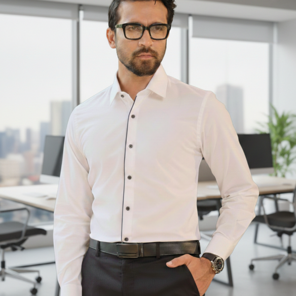 Richman Men’s White Color Premium Formal Shirt