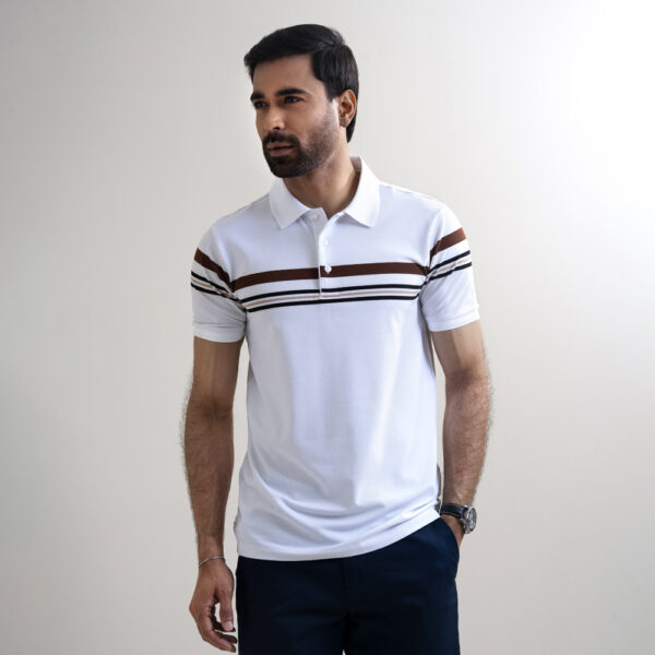 Richman White Color Classy Polo T-shirt