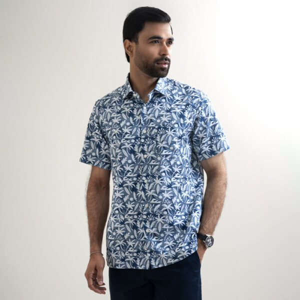 Richman Tropical Bloom Ash Print Hawaiian Shirt
