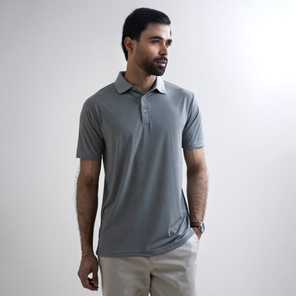 Richman Men’s Jacquard Lite Green Polo Shirt