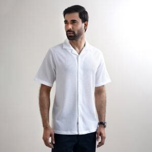 Richman Men’s Textured Short Sleeve Button-Down Shirt