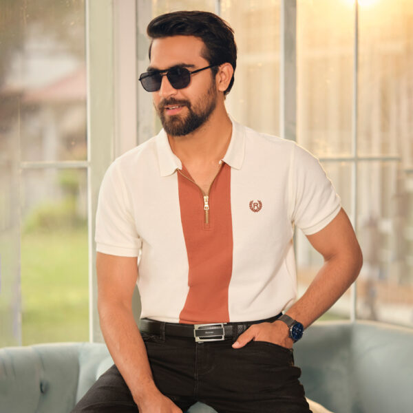 Richman Men’s Cream Color Polo Shirt