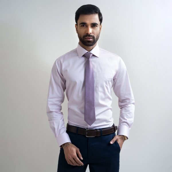 Richman Men’s Regular Fit Pink color Formal Shirt