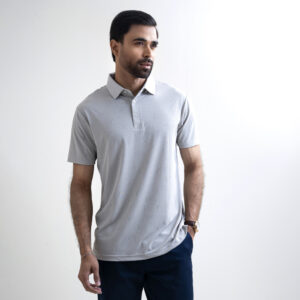 Richman Men’s Premium Jacquard Lite Beige Color Polo Shirt