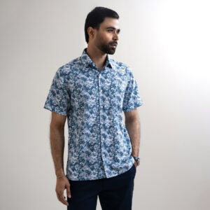 Richman Tropical Bloom White Print Hawaiian Shirt