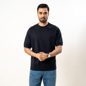 Richman Men’s Black Color Round Neck Relax fit T-Shirt