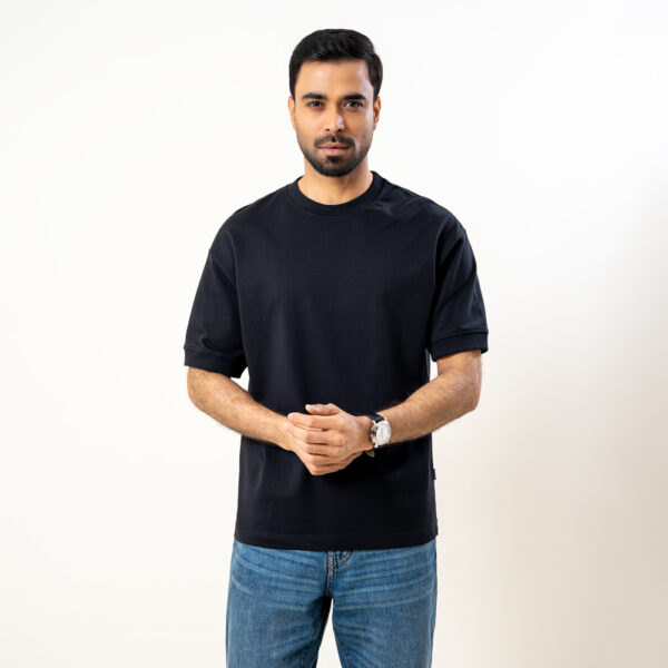 Richman Men’s Black Color Round Neck Relax fit T-Shirt