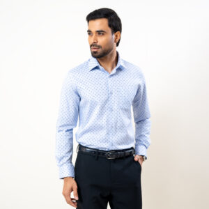 Infinity Men’s Sky Color Slim Fit Premium Printed Shirt