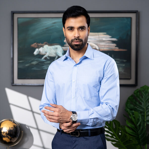 Richman Men’s Sky Color Stripe Premium Regular Fit Shirt