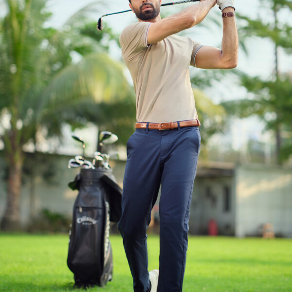 Richman Men’s Brown Color Premium Solid Polo Shirt