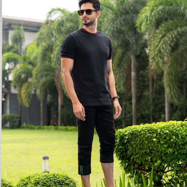 Richman Men’s Black Color Round Neck T-Shirt Richman Men’s Black Color Round Neck T-Shirt