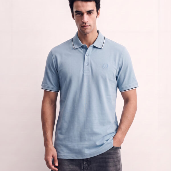 RICHMAN MEN’S SKY SOLID POLO SHIRT RICHMAN MEN’S SKY SOLID POLO SHIRT