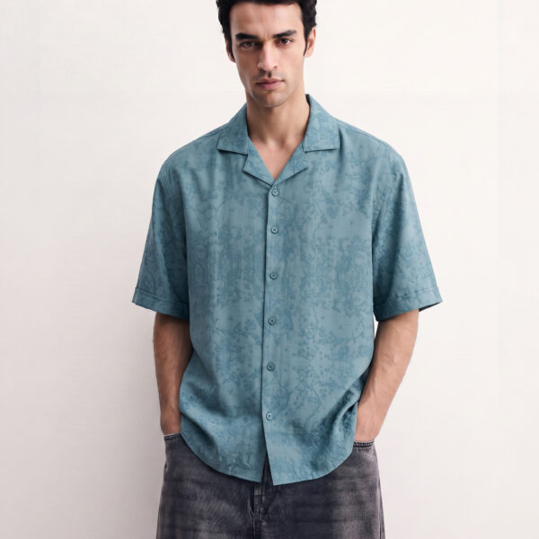 RICHMAN MEN’S TEAL GREEN HAWAI SHIRT RICHMAN MEN’S TEAL GREEN HAWAI SHIRT
