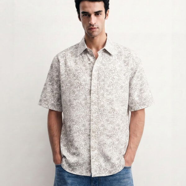 RICHMAN MEN’S COFFEE PRINTED HAWAI SHIRT RICHMAN MEN’S COFFEE PRINTED HAWAI SHIRT