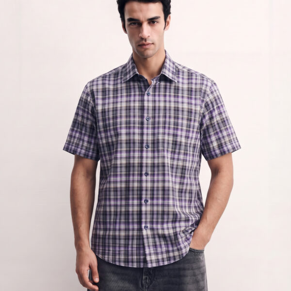 RICHMAN MEN’S SLIM FİT BLACK CHECK SHİRT RICHMAN MEN’S SLIM FİT BLACK CHECK SHİRT