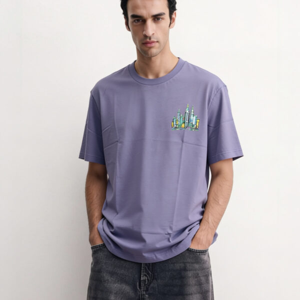 RICHMAN MEN’S ROUND NECK LITE SKY T-SHIRT RICHMAN MEN’S ROUND NECK LITE SKY T-SHIRT