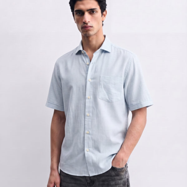 RICHMAN MEN’S OLIVE & OFF-WHITE COLOR HALF SLEEVE DOBBY HAWAI SHIRT RICHMAN MEN’S OLIVE & OFF-WHITE COLOR HALF SLEEVE DOBBY HAWAI SHIRT