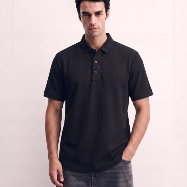 RICHMAN MEN’S PREMIUM BLACK SOLID POLO SHIRT RICHMAN MEN’S PREMIUM BLACK SOLID POLO SHIRT