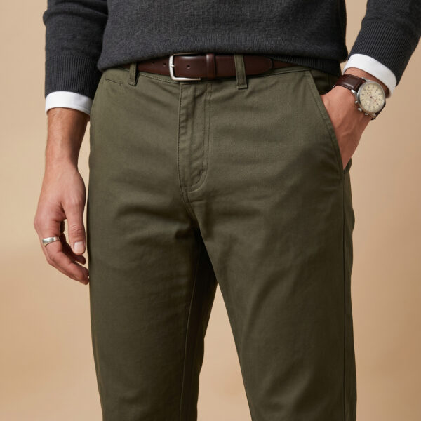 RICHMAN MEN’S OLIVE COLOR GABARDINE SMART SHAPE PANT RICHMAN MEN’S OLIVE COLOR GABARDINE SMART SHAPE PANT