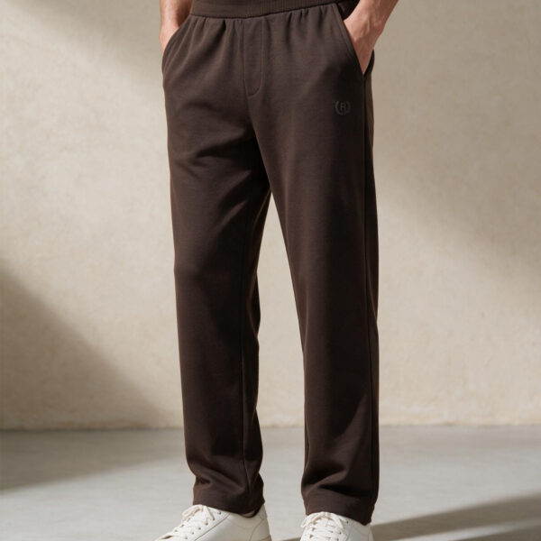 RICHMAN MEN’S DARK COFFEE COLOR KNIT TROUSER RICHMAN MEN’S DARK COFFEE COLOR KNIT TROUSER