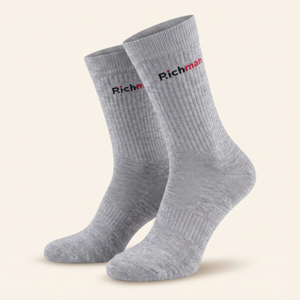 RICHMAN MEN’S GREY COLOR LONG SOCKS RICHMAN MEN’S GREY COLOR LONG SOCKS